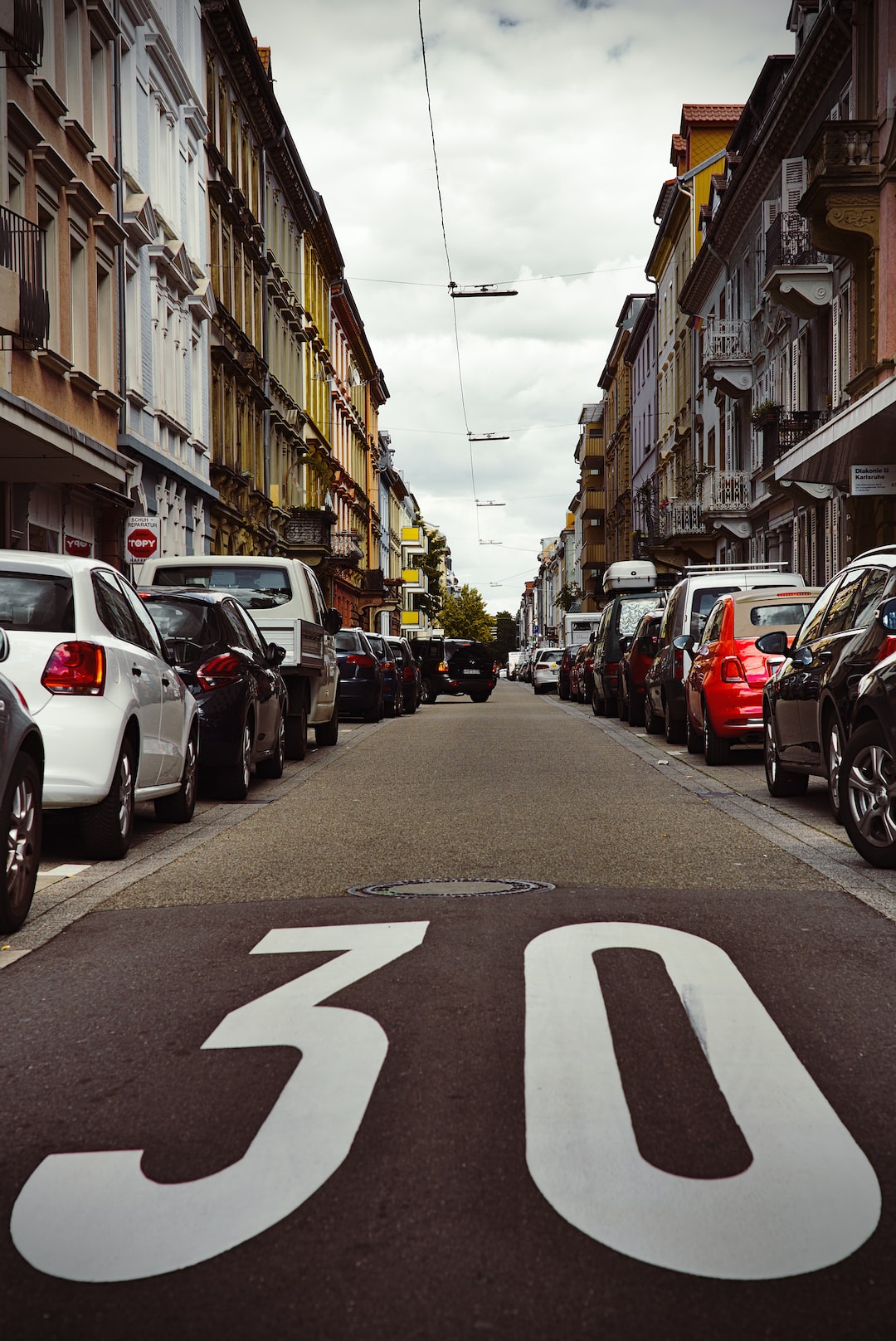 A photo of a street view