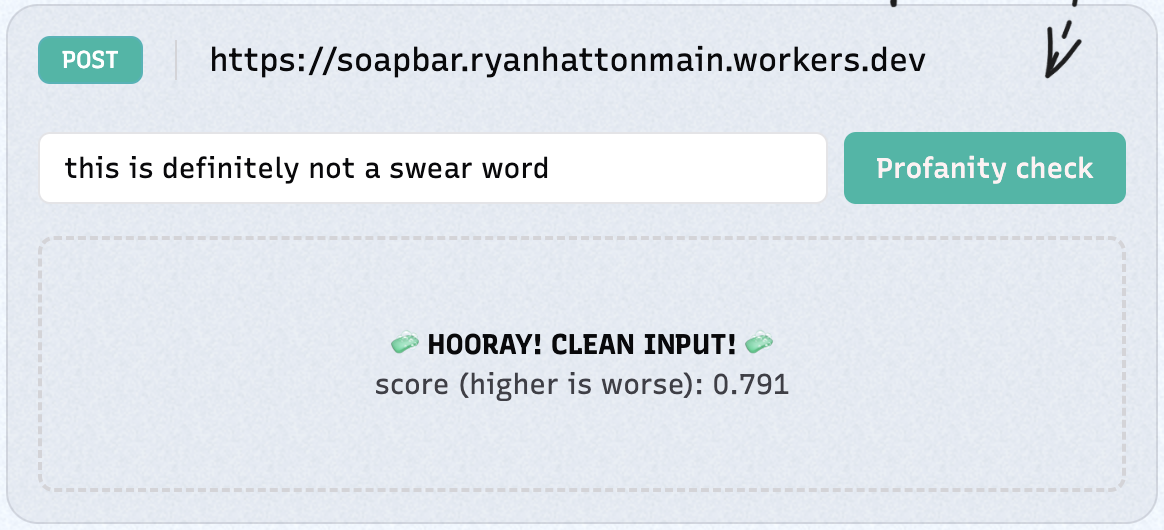 API output without swear word